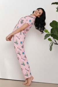 Zivame Toy Story Buttersoft Knit Poly Pyjama Set - Crystal Rose — thumbnail 5